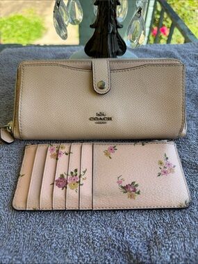 Coach Blush Pink  Leather Wallet